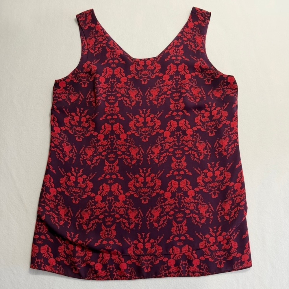 Cabi Sleeveless Blouse Red Purple Women's Medium